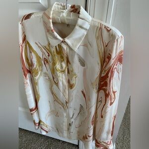 Lafayette 148 New York Cream Blouse